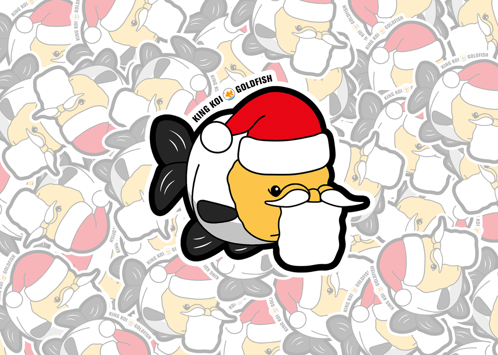 Ranchu Sticker Santa Panda 2024 King Koi and Goldfish